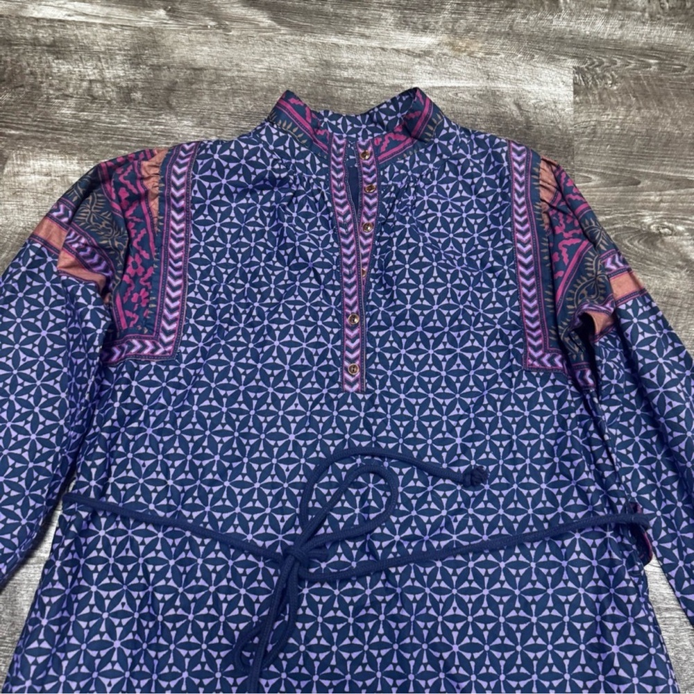 Xirena Yasmeen Geo-Print Blouson-Sleeve Mini Dress Size Small - Picture 3 of 9